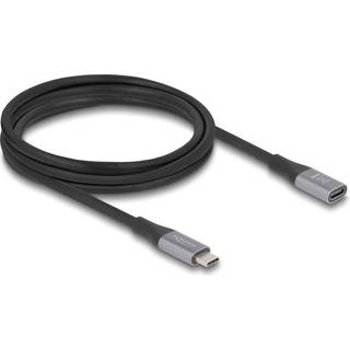 Delock USB-C forlængerkabel han-til-hun 40Gbps 240W PD, 2m - Grå