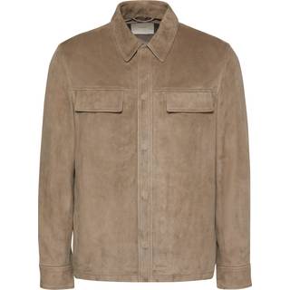Suede Overshirt, Morel, L