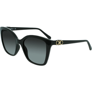 Ferragamo Kvinde SF1026S 001 Solbriller Injiceret Sort Grå Firkantet Normal Fotokromatisk