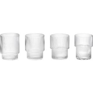 Ferm Living Ripple glas 4 stk klar