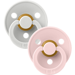 BIBS Rund Colour Sut - 2-Pak - Str. 1 - Naturgummi - Haze/Blossom