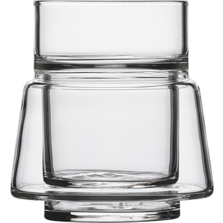 Small Dobbeltvægget glas fra Jacob Jensen - Clear farve - Glas