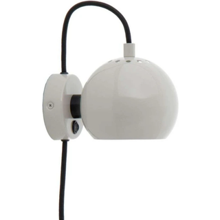 Ball Ø12 Væglampe Glossy Pale Grey