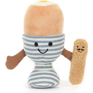 Jellycat bamse Amuseable æg Blødkogt æg med brød - 16 cm