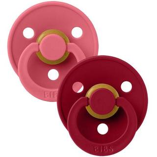 BIBS Sut Colour 2-pak Latex Størrelse 1, Coral/Ruby