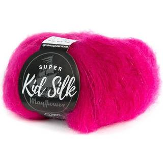 Mayflower Super Kid Silk 31 Pink Indhold: 76% mohair, 24% silke Vægt/Længde: 25 g = ca. 195 m Anbefalede pinde: 4.5-5 mm Strikkefasthed: 10 x 10 cm = 22 m x 27 p Vask:Håndvask/ Tåler ikke tørretumbling.