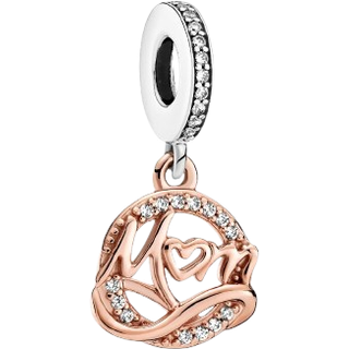 Pandora Mixed Metal Mum Dangle Charm - Rose Gold