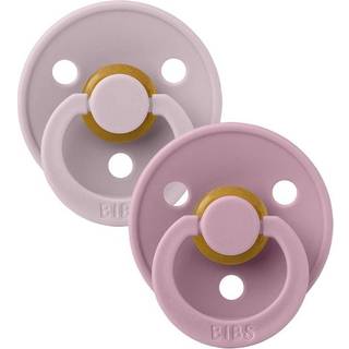 BIBS Rund Colour Sut - 2-Pak - Str. 1 - Naturgummi - Dusky Lilac/Heather