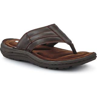 Pavers Pavers Brown Leather Toe Post Sandals