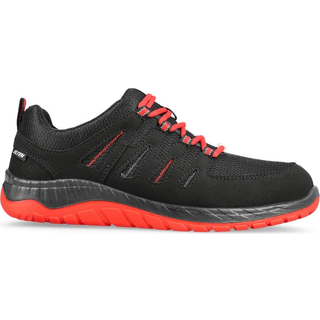 ELTEN MADDOX BLACK-RED LOW Sikkerhedssko m/snørebånd EN ISO 20345-S3 SRC ESD Str. 43