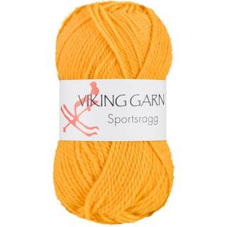 Viking Sportsragg 545 Gul Indhold: 60% Uld, 20% akryl, 20% nylon Vægt/længde: 50 gram = ca. 100 meter Anbefalede pinde: 3.50 mm Strikkefasthed: 10 cm = 23 m Vask: Uldvask / Max 30°C / Tørres fladt.
