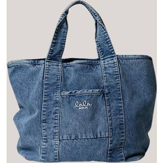 East West Tote, Stor tote bag i vasket denim
