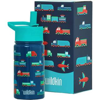 Wildkin Kids 14 oz Rustfrit stål Vandflaske - BPA -fri lækagesikker isoleret let rengøring - Transport