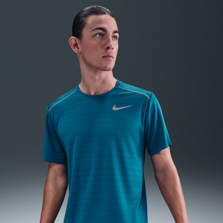 Kortærmet Nike Miler-løbeoverdel til mænd - blå - XL