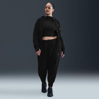 Nike Sportswear Club Tech Fleece-joggers med mellemhøj talje til kvinder (plus size) - sort - 4X