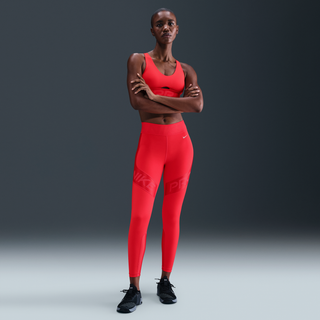 Nike Pro Sculpt-leggings i 7/8 længde med høj talje til kvinder - rød - S (EU 36-38)