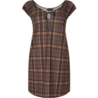 Yours Curve Yours Curve Brown Limited Check Keyhole Mini Dress