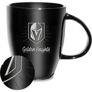 Rico Industries NHL Hockey Vegas Golden Knights Sunburst 18oz laser indgraveret keramisk glans krus