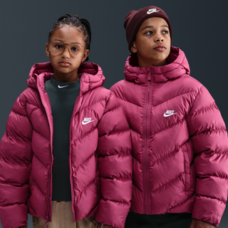 Nike All Day Play Therma-FIT-dynejakke med løs pasform til større børn - lilla - XL