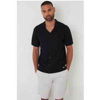 Threadbare Textured Panel Revere Collar Knitted Skjorterlarge