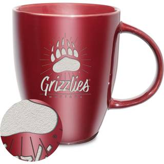 Rico Industries NCAA Montana Grizzlies Sunburst Maroon 18oz laser indgraveret keramisk glans krus
