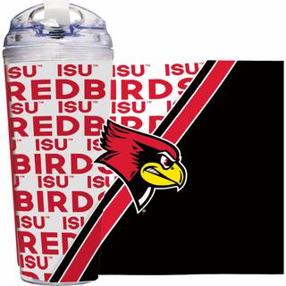 Rico Industries NCAA Illinois State Redbirds Standard 24oz akryl tumbler med h?ngslet l?g officielt licenseret dobbeltv?gstumbler med str?