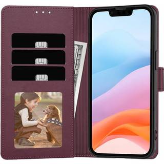 iPhone 16e Tech-Protect Pung Cover med Magnet og Stativ - Mulberry