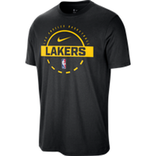 Los Angeles Lakers Nike NBA-trænings-T-shirt til mænd - sort