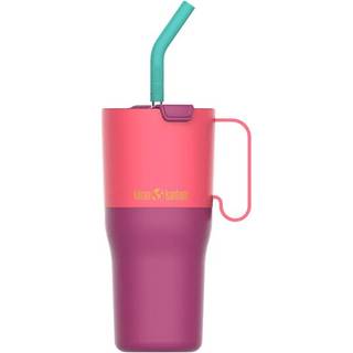 Klean kanteen Rise Tumbler med flip-låg og sugerør 770 ml, Pink Lemonade Kaleidoscope