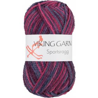 Viking Sportsragg 566 Multi-rosa-lilla Indhold: 60% Uld, 20% akryl, 20% nylon Vægt/længde: 50 gram = ca. 100 meter Anbefalede pinde: 3.50 mm Strikkefasthed: 10 cm = 23 m Vask: Uldvask / Max 30°C / Tørres fladt.