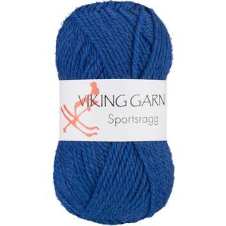 Viking Sportsragg 576 Kongeblå Indhold: 60% Uld, 20% akryl, 20% nylon Vægt/længde: 50 gram = ca. 100 meter Anbefalede pinde: 3.50 mm Strikkefasthed: 10 cm = 23 m Vask: Uldvask / Max 30°C / Tørres fladt.