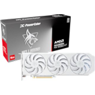 PowerColor Radeon RX 9060 XT Hellhound Spectral White - 16GB GDDR6 RAM - Grafikkort