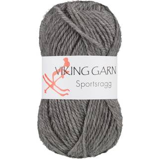 Viking Sportsragg 530 Grå Indhold: 60% Uld, 20% akryl, 20% nylon Vægt/længde: 50 gram = ca. 100 meter Anbefalede pinde: 3.50 mm Strikkefasthed: 10 cm = 23 m Vask: Uldvask / Max 30°C / Tørres fladt.