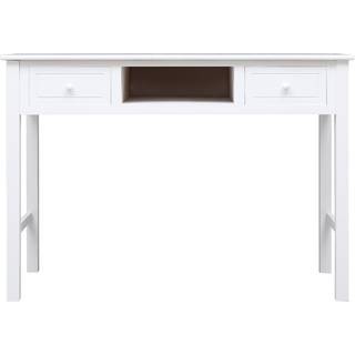 Skrivebord 108X45X76 Cm Massivt Kejsertræ - Hvid