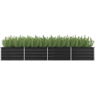 Hævet Plantekasse Galvaniseret Stål - 320 x 80 x 45 cm