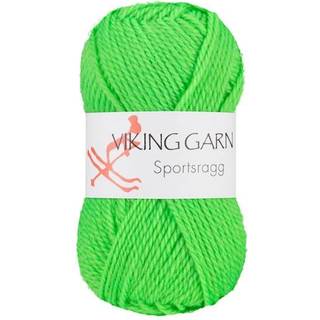 Viking Sportsragg 535 Neongrøn Indhold: 60% Uld, 20% akryl, 20% nylon Vægt/længde: 50 gram = ca. 100 meter Anbefalede pinde: 3.50 mm Strikkefasthed: 10 cm = 23 m Vask: Uldvask / Max 30°C / Tørres fladt.