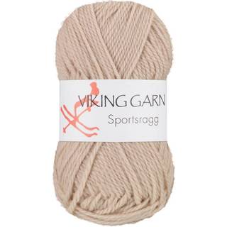 Viking Sportsragg 507 Beige Indhold: 60% Uld, 20% akryl, 20% nylon Vægt/længde: 50 gram = ca. 100 meter Anbefalede pinde: 3.50 mm Strikkefasthed: 10 cm = 23 m Vask: Uldvask / Max 30°C / Tørres fladt.