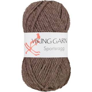 Viking Sportsragg 519 Mellembrun Indhold: 60% Uld, 20% akryl, 20% nylon Vægt/længde: 50 gram = ca. 100 meter Anbefalede pinde: 3.50 mm Strikkefasthed: 10 cm = 23 m Vask: Uldvask / Max 30°C / Tørres fladt.