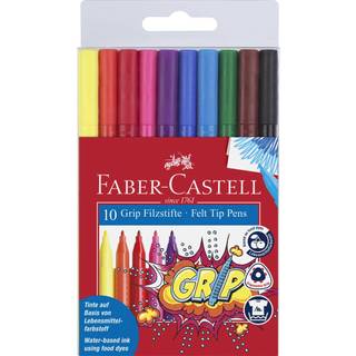 Faber Castell - 10 stk soft grib farve tusser*