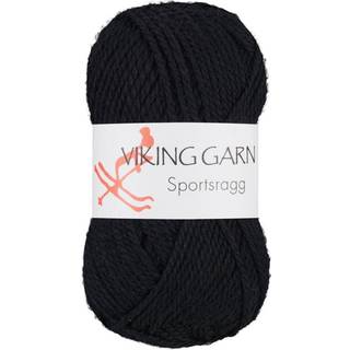 Viking Sportsragg 550 Sort Indhold: 60% Uld, 20% akryl, 20% nylon Vægt/længde: 50 gram = ca. 100 meter Anbefalede pinde: 3.50 mm Strikkefasthed: 10 cm = 23 m Vask: Uldvask / Max 30°C / Tørres fladt.