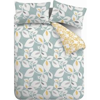 Catherine Lansfield Catherine Lansfield Teal Blue Inga Leaf Duvet Cover and Pillowcase Set