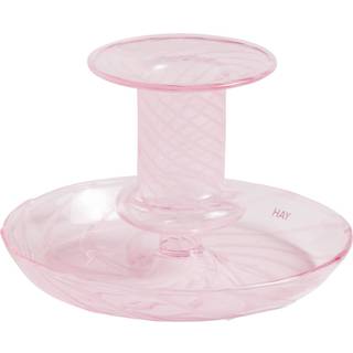 Lysestage Flare stripe, Ø11, pink, 7,5 cm