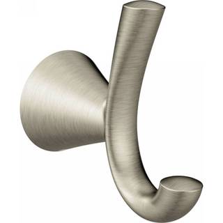 Moen Glyde b?rstet nikkel Robe Hook dobbelt v?gmonteret b?jle til h?ndkl?de eller badek?be YB2303 mia