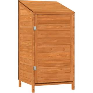 haveskur 55x52x112 cm massivt grantræ brun