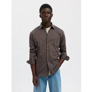 Selected Performance Stretch LS Shirt Morel Mixed Black