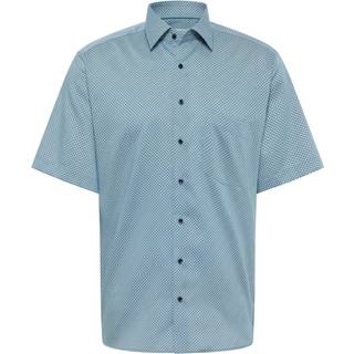 MODERN FIT Shirt in turquoise printed