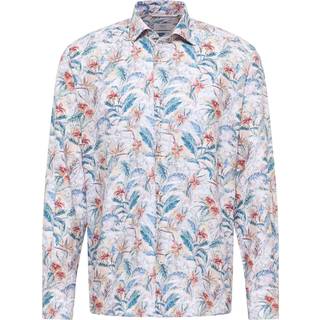 COMFORT FIT Linen Shirt in sand printed