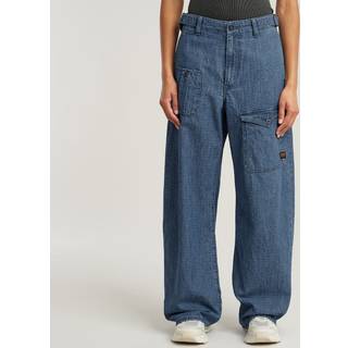 Belted Cargo Loose 2.0 Jeans - Medium blue - Women