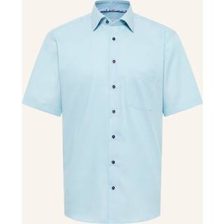 MODERN FIT Shirt in turquoise plain