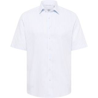 MODERN FIT Linen Shirt in light blue striped